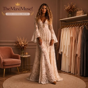 ethereal lace maxi dress Ethereal Lace White Blossom Dress White / S