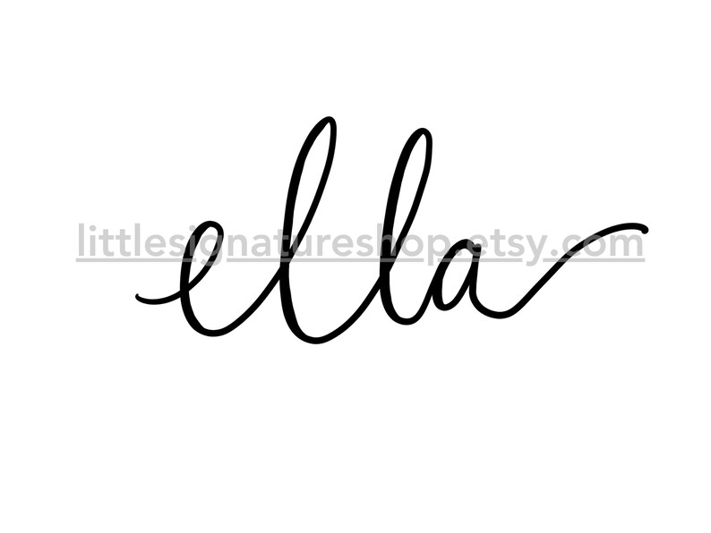 Ella Script Ella Signature Name PNG • Handwritten Name Logo • Script Name Design ...