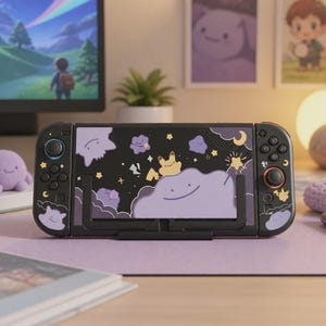 Nintendo Switch 2 Hard Protective Case & Joy-Con Shell: Ditto Pokémon Design
