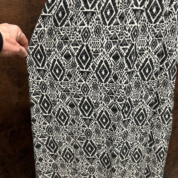 MUDD Medium Maxi Aztec Pattern Black Bodice Cross… - image 4