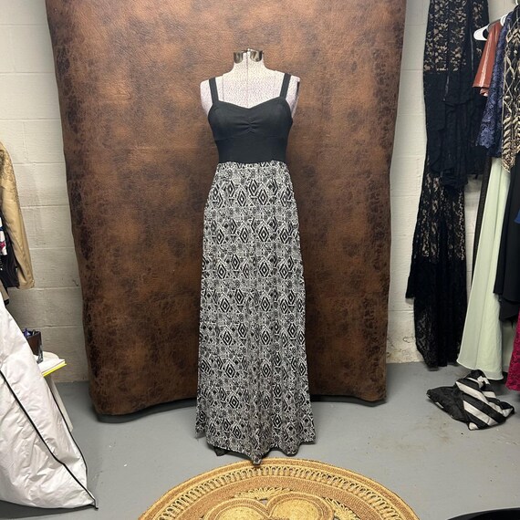 MUDD Medium Maxi Aztec Pattern Black Bodice Cross… - image 6