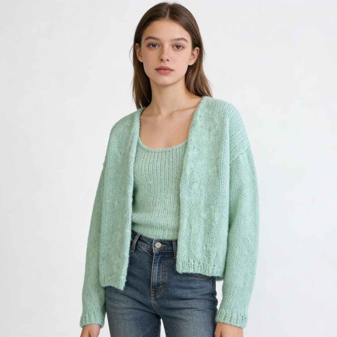 Basic V-neck Cardigan Knitting Pattern | Intermediate / Experienced ...