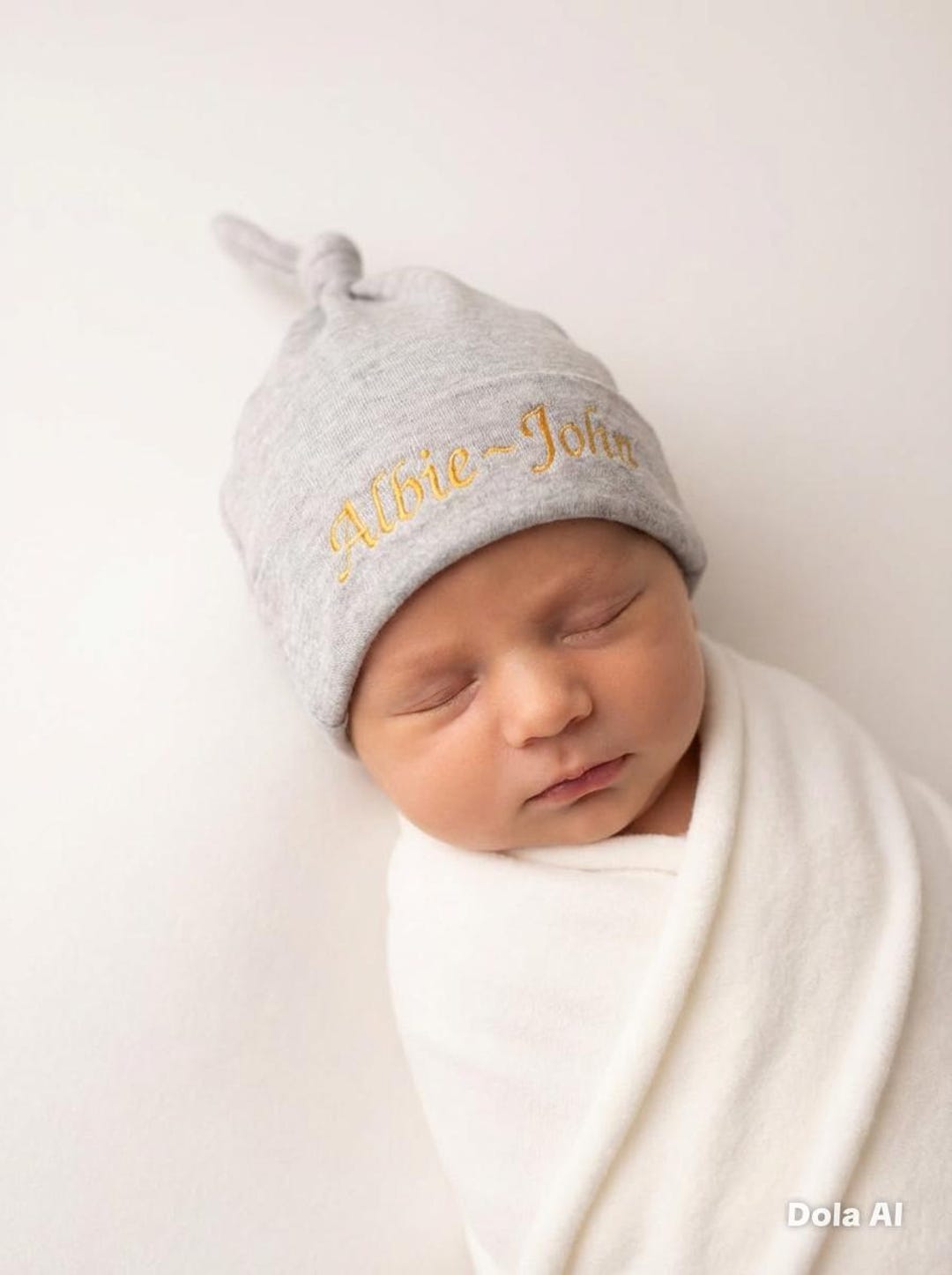 Baby Knotted Hat Personalized Embroidery for New Born Baby - Etsy