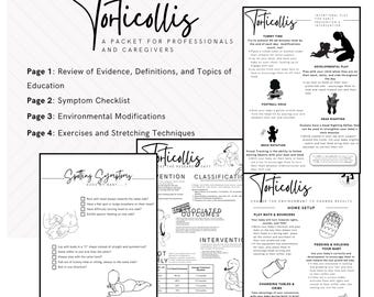 Torticollis Packet | Early Intervention | Pediatric OT, PT Materials | Education & Exercises