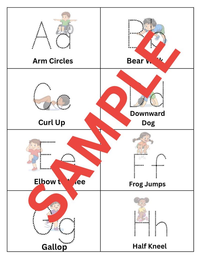 Alphabet Exercise: Poster & Cut-and-play Cards | Abcs, PT, OT ...
