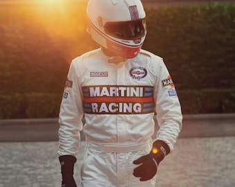 Martini Racing Go Kart Suit: Custom CIK/FIA Level 2 Approved