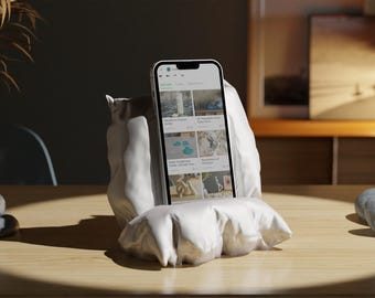 Cozy Pillow Smartphone Stand | 3D Printed Aesthetic Desk Accessory