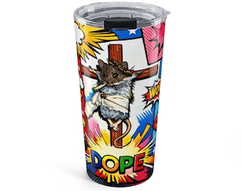 Blue Dope Maus Kreuz Pop Art Becher | 20oz
