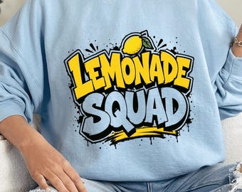 Lemonade Squad PNG: Summer Citrus Crew Graphic Sunny Vacation Party png Fresh Fruit Market Festival Clipart Sublimation (Digital Download)