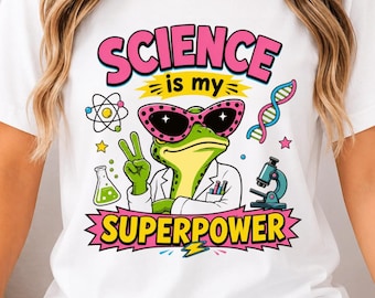 Science Is My Superpower PNG: STEM Nerd Graphic School Spirit png Science Lover Clipart (Digital Download)