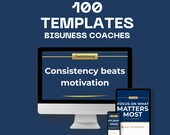 100 Business Coach Instagram Templates,Canva Editable Social Media Kit,Motivational Quote Posts,Productivity Content Bundle,Instant Download