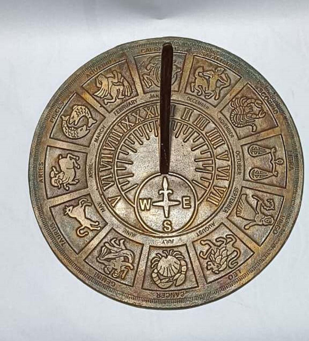 Decorative Garden Sundial, Brown, Unique Look With Stylish Design 13 ...