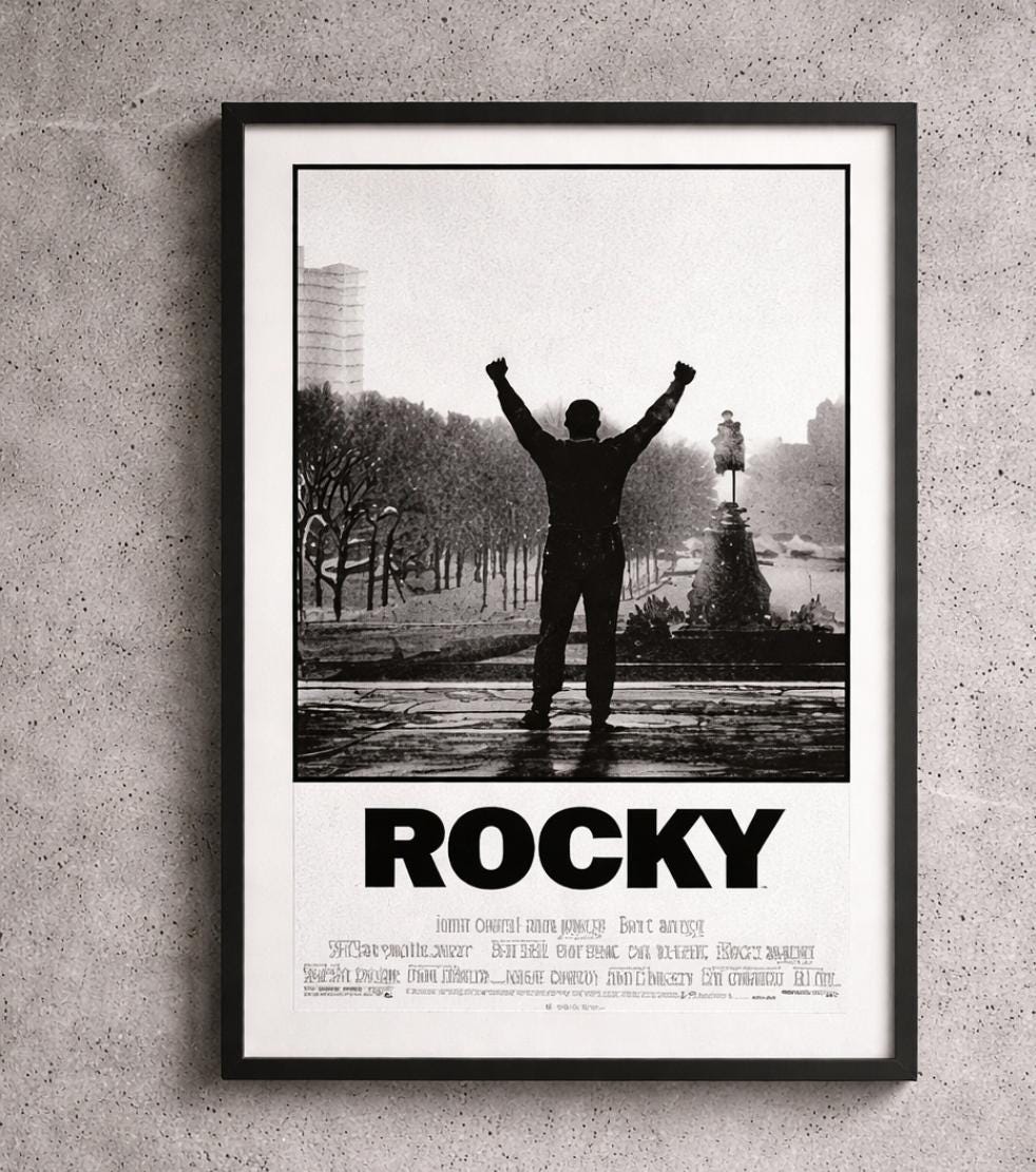Affche de flm Rocky V, affche de flm classque Rocky V, affche