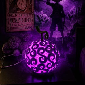Devil Fruit Lamp Gomu Gomu no mi | 3D Printed Night Light | One Piece Inspired