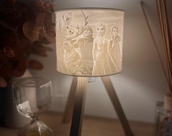 Frozen handgemaakte lithofaanlamp – 3D-geprint nachtlampje – Magisch prinsessencadeau voor de kinderkamer