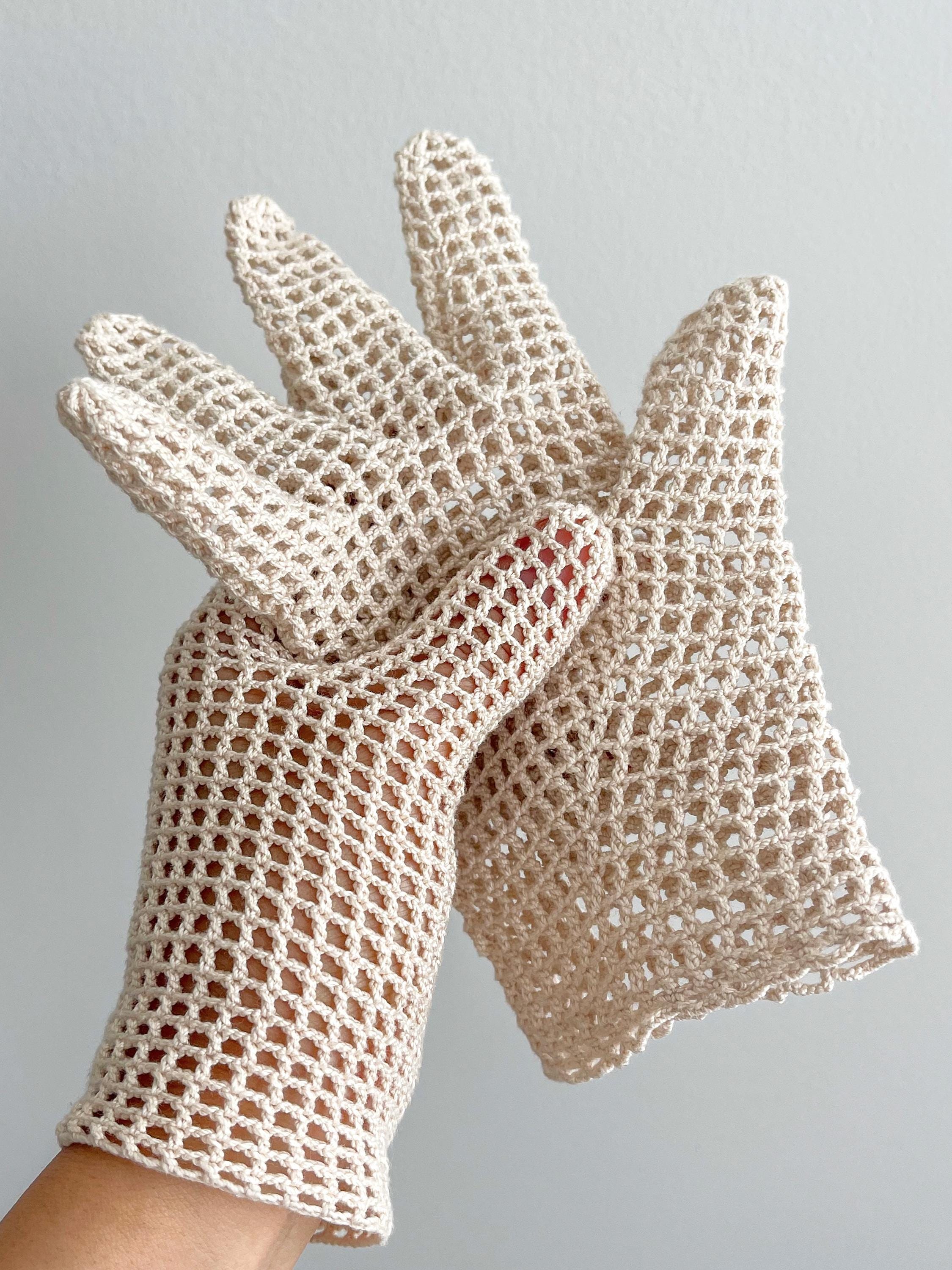 VENDU - Anciens gants au crochet fait main - Le Grenier de Lisette