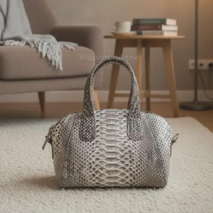 Python Women's Handbag | Handmade Purse, Top Handle Bags