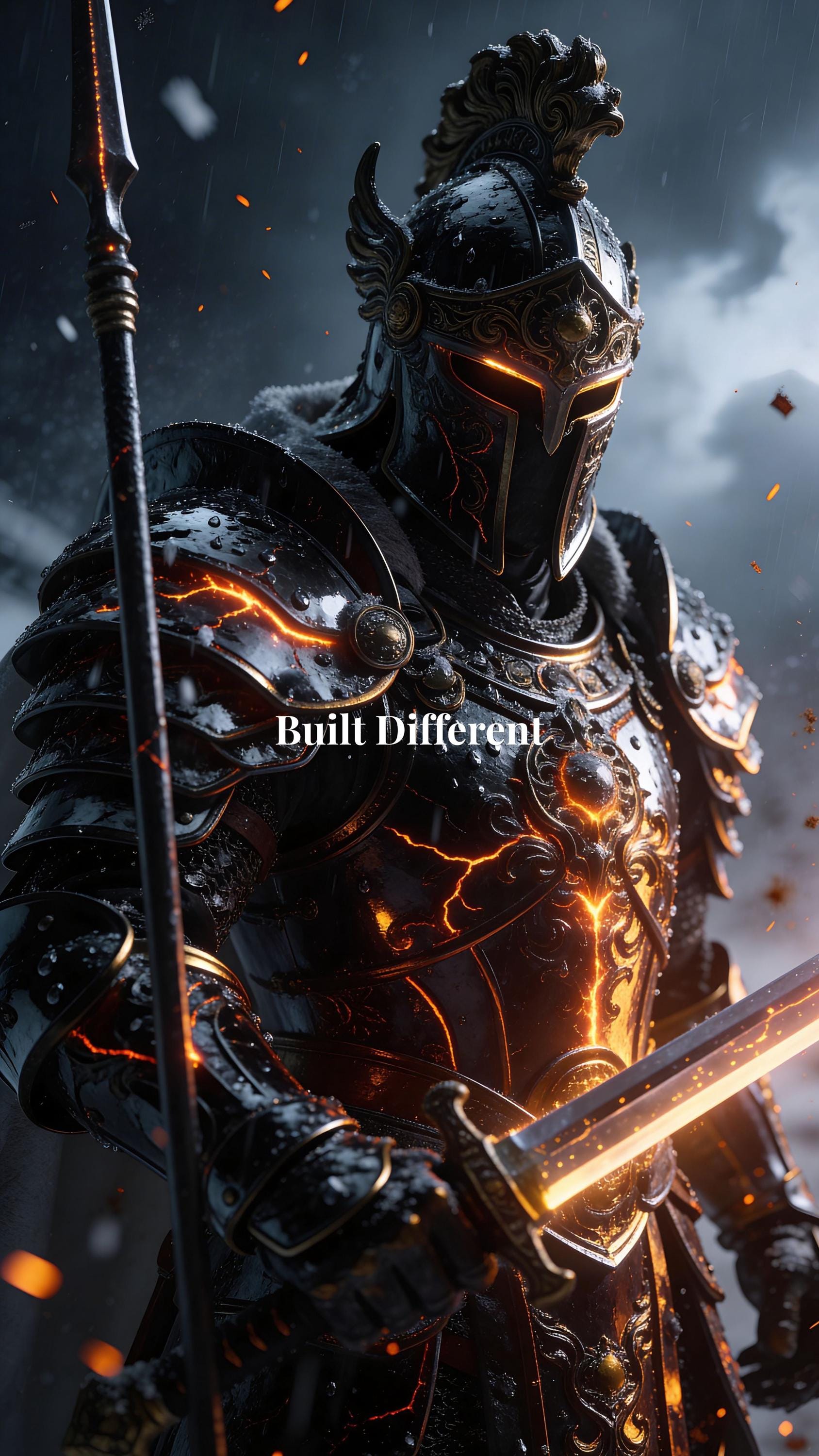 Built Different Phone Wallpaper – Dark Motivational Lock Screen ...