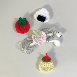 4-in-1 Crochet Cable Organizer Pattern Bundle PDF | Beginner Mini Cord Wrap Tutorial | Handmade Desk Cord Amigurumi