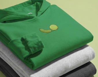 Pickleball Sweatshirt Embroidered, Minimal Tech Ball Crewneck, Gildan 18000, Pickleball Gift, Preppy Tennis Aesthetic