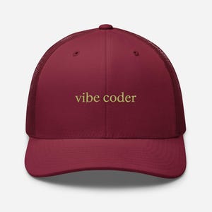 Programmer Hat, Coder Gift, Vibe Coder Trucker Hat, Software Engineer Hat, Embroidered Tech Hat, Developer Cap, Minimal Mesh Hat
