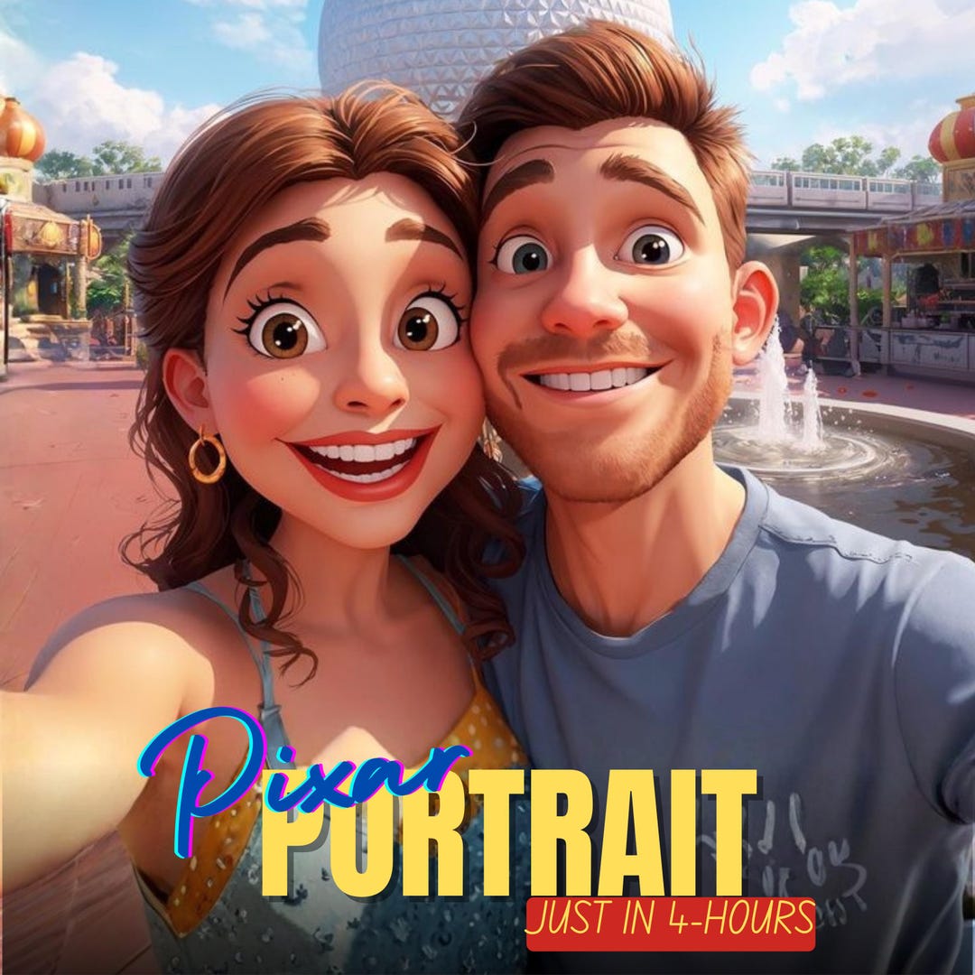 Pixar Portraits – Custom Pixar Style Portrait From Photo (digital in 4 ...