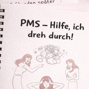 PMS Soforthilfe Workbook - 5 Seiten emotionale Hilfe für hormonelle Ausnahmezustände | Zyklus Unterstützung PDF druckbar