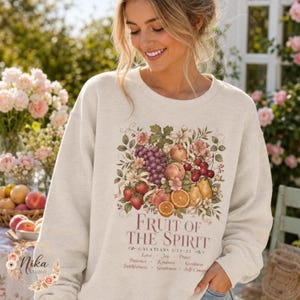 Fruit of the Spirit Crewneck, God Is Within Her, Make Heaven Crowded, Christian Sweatshirt