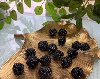 Blackberry Fridge Magnets, Handmade Berries