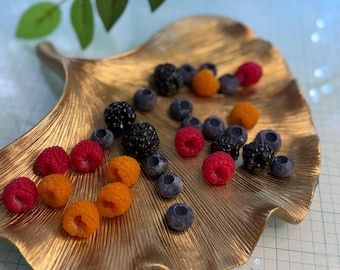 Fruit Berry Fridge Magnets Handmade Berries Set of 9 berries