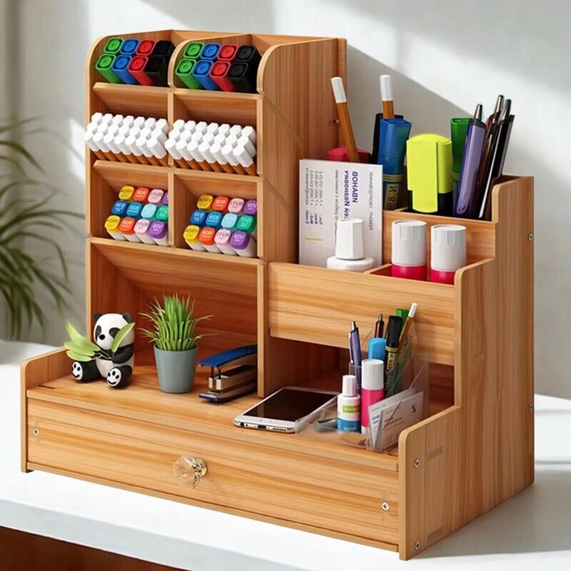Wooden Desk Tidy Etsy UK Wooden Desk Tidy Etsy UK