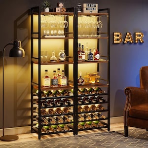 Estantería industrial para vinos con estantes independientes para 20 botellas