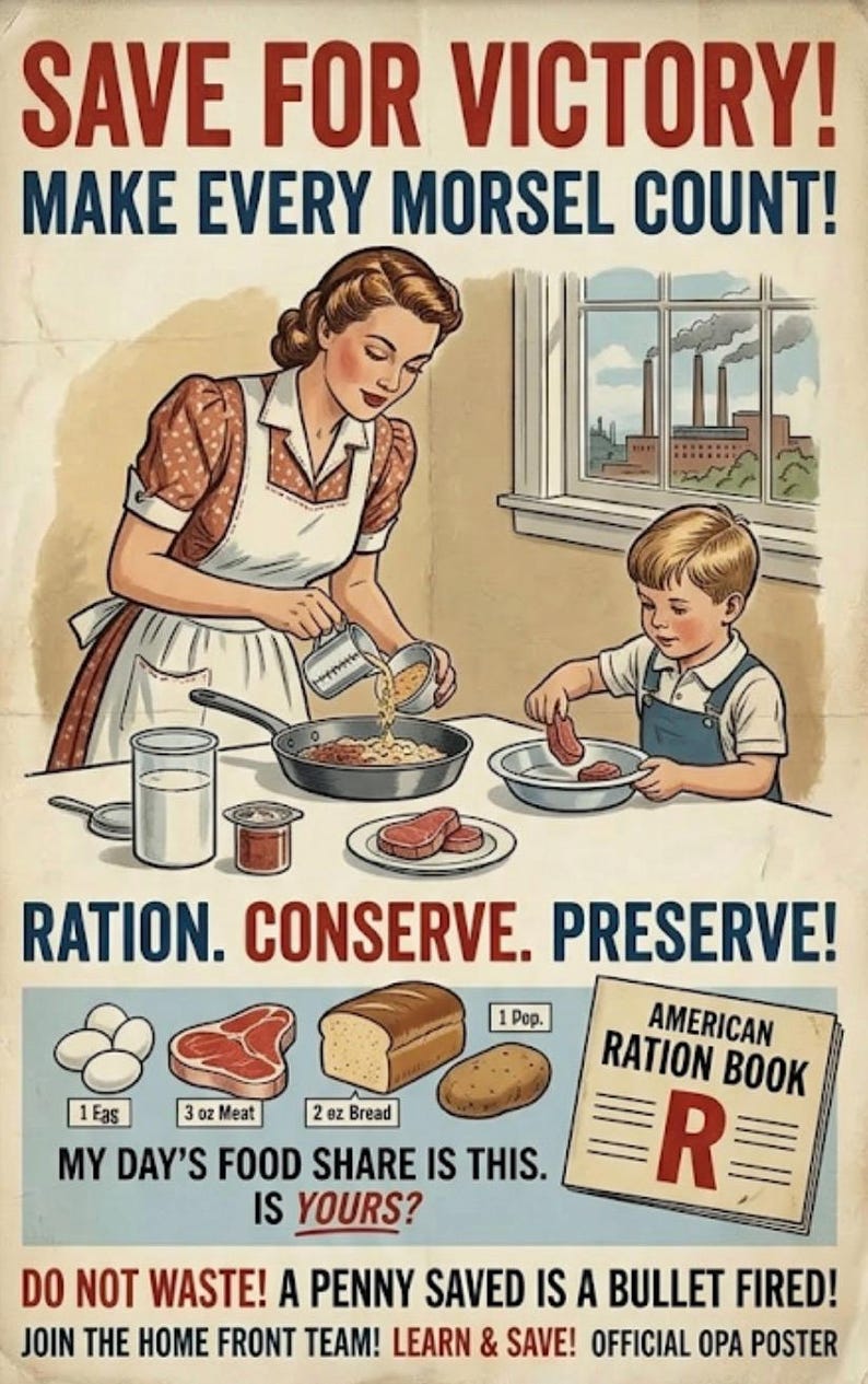 Nylon Ration Poster Posters WWII Home Front Food Conservation Poster: Save for Victory and ...