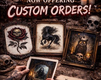 Custom Gothic Cross Stitch Pattern | Photo to Dark Creepy Art (PDF)