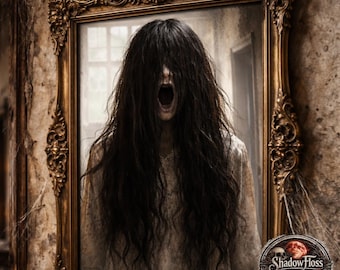 Haunted Girl Cross Stitch Pattern | Creepy Ghost Woman, Gothic Halloween Embroidery (PDF Download)