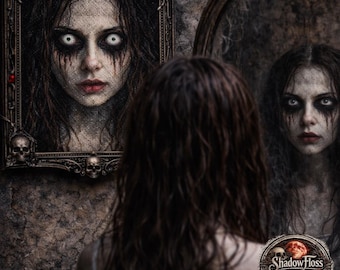 Gothic Woman Cross Stitch Pattern | Horror Portrait Embroidery (PDF Download)