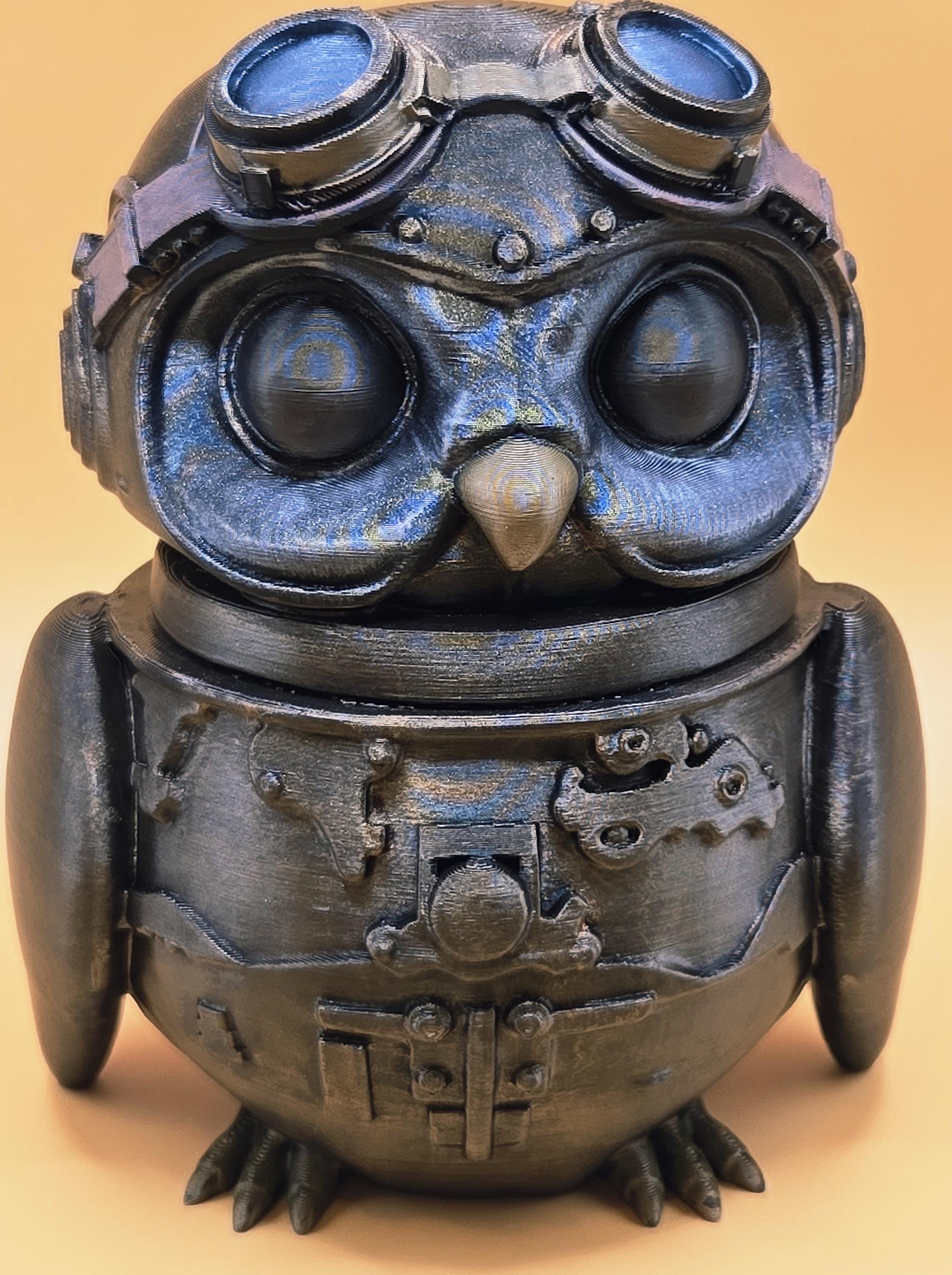 Steampunk Owl Stash Jar