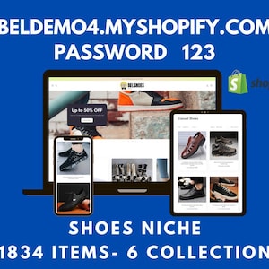 FÄRDIG DROPSHIPPING Shopify Store - 1834 Produkter - Herrskor nisch