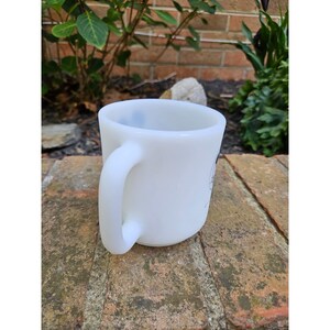 Vintage Mickey Mouse Club Disney Libby Milk Glass Coffee Mug Mickey and Beehive image 5