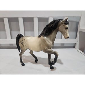 Vintage Breyer glanzende appaloosa 'Flint' Arabische hengst #37, 1968-1971