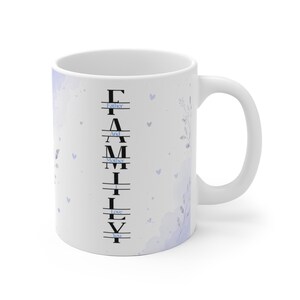 Familientasse Mama und Papa Liebe, Geschenk von Kind, Kaffeetasse für Eltern, Geschenkidee, Geburtstag, Weihnachten, Muttertag, Vatertag Blue