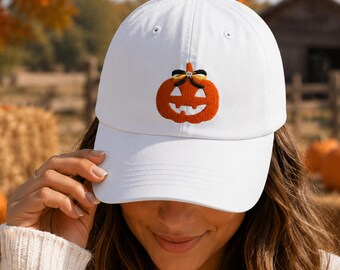 Gorra de Halloween bestickt / Kürbis Baseball Cap Damen & Herren / Unisex Baumwoll Basecap / Herbst Cap / Pumpkin Mütze / Halloween Geschenk