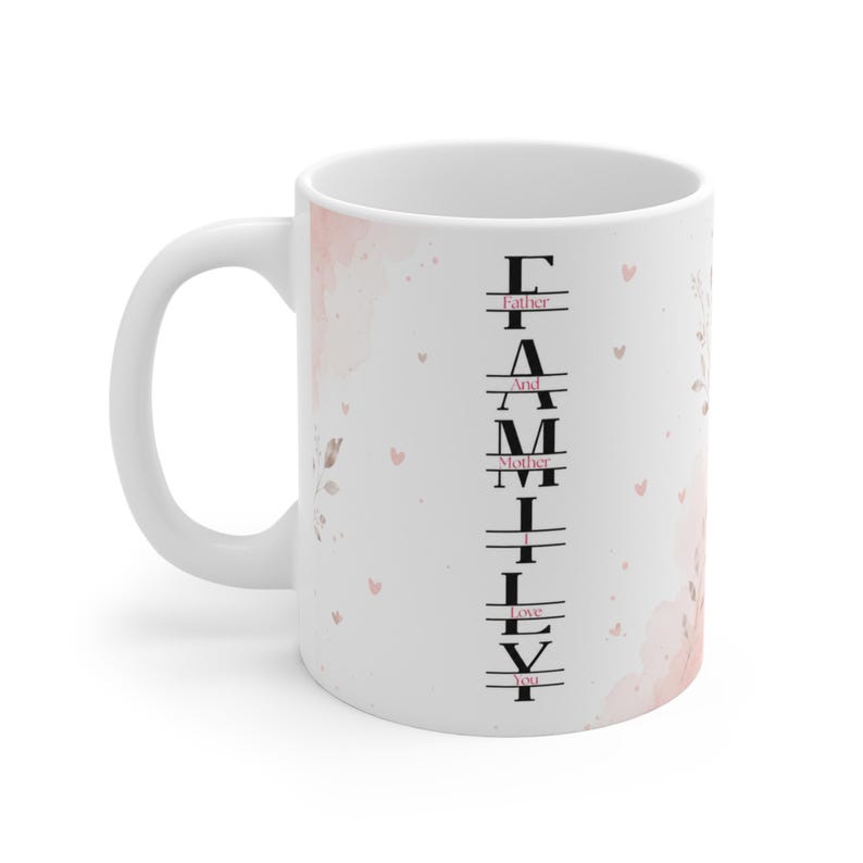 Familientasse Mama und Papa Liebe, Geschenk von Kind, Kaffeetasse für Eltern, Geschenkidee, Geburtstag, Weihnachten, Muttertag, Vatertag image 3