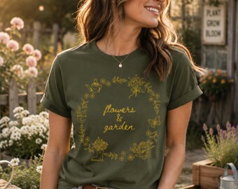 Garten Camiseta Damen / Geschenk für Gärtnerin / Blumen & Garten Shirt / Hobbygärtner Geschenk / Pflanzenliebhaber / Gartenliebe