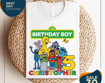 Sesame Street Birthday Family Custom Shirt | Sesame Street Custom Birthday t shirt | Personalized Toddler Birthday t-shirt | Family Shirt
