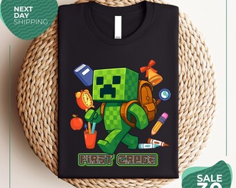 Camiseta personalizada de regreso a clases para gamers / Camiseta gamer para niños / Camiseta preppy de regreso a clases / Camiseta del primer día de clases / Camiseta infantil de regreso a clases