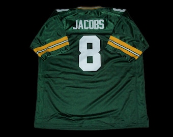 Camiseta de fútbol americano Josh Jacobs Green Bay, nueva, verde, sin firmar y cosida a medida. Todas las tallas: S-3XL.