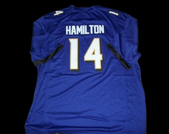 Camiseta de fútbol Kyle Hamilton Baltimore, morada, nueva, sin firmar y cosida a medida. Todas las tallas: S-3XL.