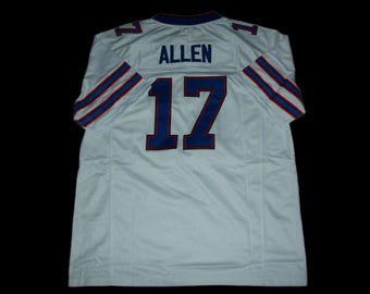 Camiseta de fútbol Josh Allen Buffalo, nueva, blanca, sin firmar y cosida a medida. Todas las tallas: S-3XL.