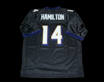 Camiseta de fútbol Kyle Hamilton Baltimore, nueva, negra, sin firmar y cosida a medida. Todas las tallas: S-3XL.